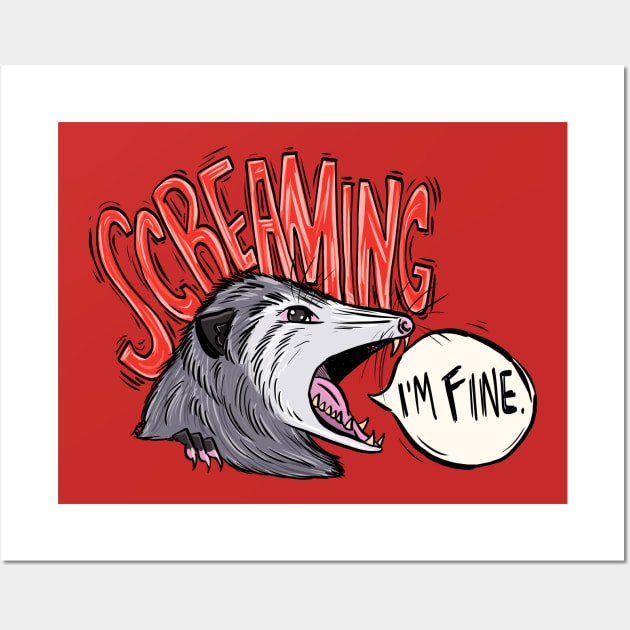 I'M FINE Wall Art by manicgremlin